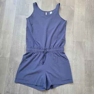 Athleta Girls Romper  Shorts XL 14  Youth Extra Large Blue Elastic Waist